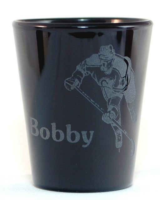 Hockey Design Sports Shot Glass Personalized